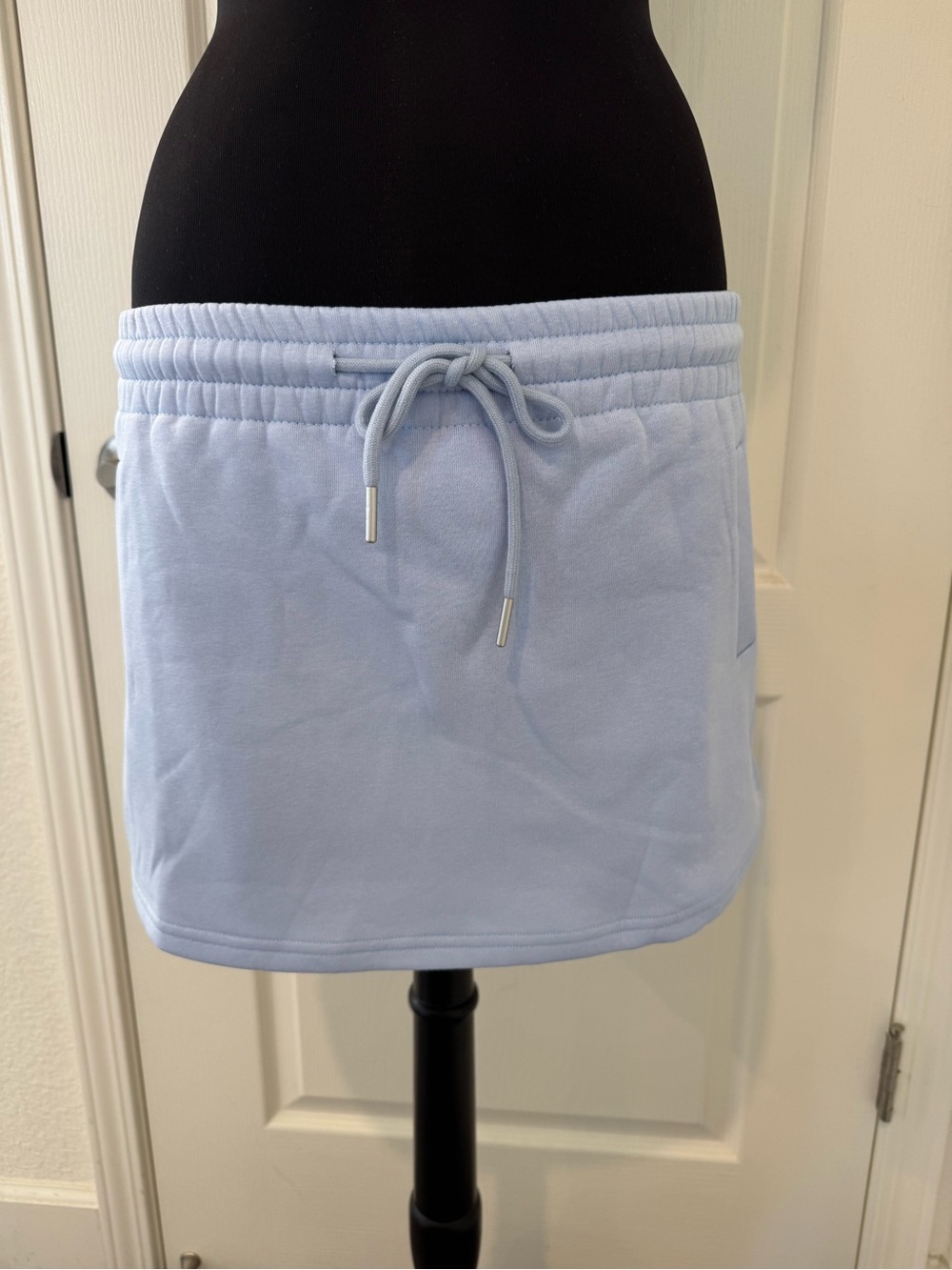 Light Blue Drawstring Skorts with Two Side Pockets